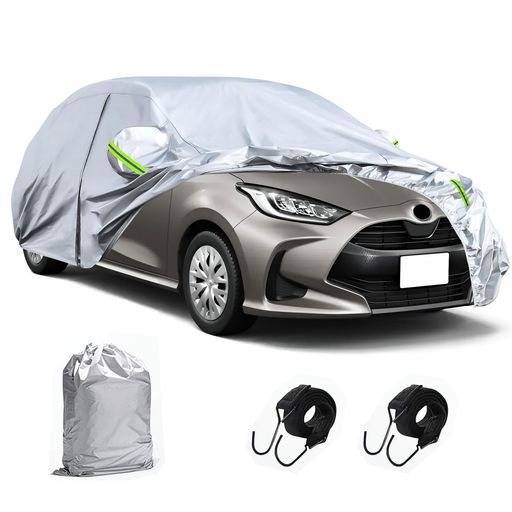 乐天商城 - Verocis車ボディカバーコンパクト車汎用フルカバー内装保護防塵/防汚熱遮断・UVカット・防雪/結露対策高密度しっかり材質現車サイズ車用プロテクター屋外遮熱カバー駐車場車内温度上昇…