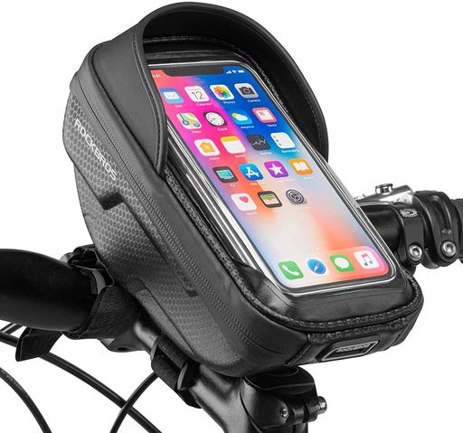 ROCKBROS自転車スマホホルダートップチューブバッグ防水自転車バッグ6.2インチスマホ対応防圧防塵遮光..