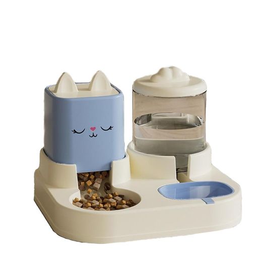 Muadress(ムアドレス)給餌器給水器一体型猫ペット多頭飼い水と餌給餌機ネコイヌ犬取り外し可能全体水洗..