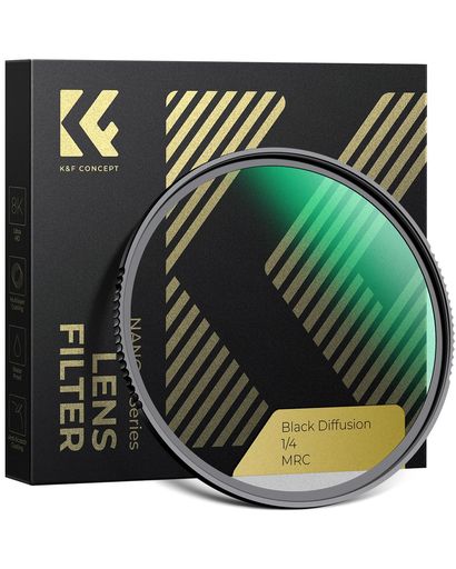 K&F CONCEPT ブラックミスト1/4 46mm ソフト効果1/4 ミストフィルター Black Mist