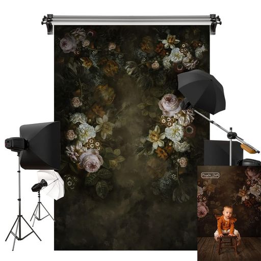 Kate 1.5x2.2m 背景布 花の背景 レトロ 抽象 写真撮影用 カメラ 背景 撮影 道具 カスタマイズ可能な背景