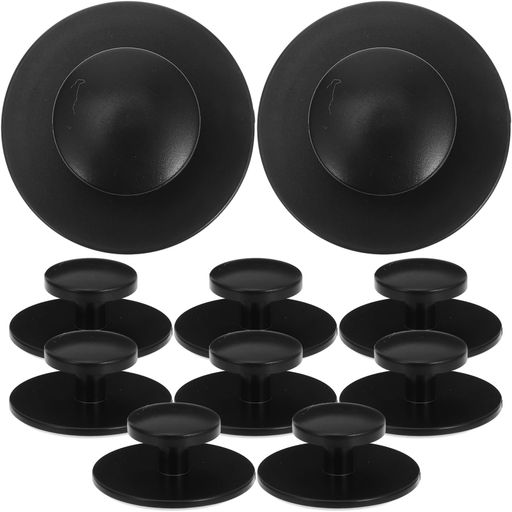 GLEAVI 粘着式扉取っ手 10個セット セルフスティックドアハンドル ラウンド形状 3.60x2.00x1.20Cm ホワイト キッチンキャビネット 引き出し クロー用 簡単取付