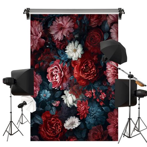 Kate 1.5x2.2m 背景布 花 抽象 レトロ 写真 背景 スタジオ 撮影用 道具 カスタマイズ可能な背景