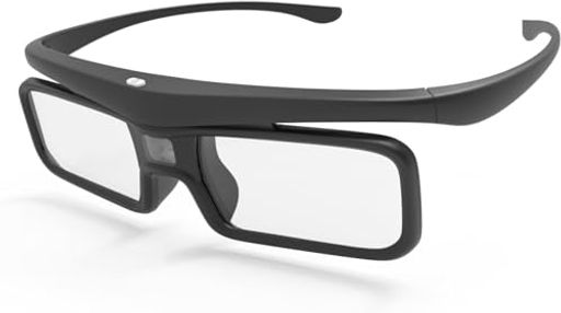 Valerion DLPリンク3Dメガネ、VisionMaster Max/ Pro2/ Pro、StreamMater Puls2/ Pulsおよびその他のDLPリンク3Dプロジェクターと互換性のある充電式アクティブシャッターアイウェア(1パック)