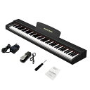 KIMFBAY電子ピアノ88鍵盤卓上木製電子ピアノ88鍵ポータブルピアノPiano初心者子供ペダル付きMIDI対応ブラック(2)