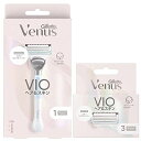 VENUS(ヴィーナス) 【まとめ買い】ジレットヴ ィーナス VIOヘア&スキン 女性用 カミソリ 本体(替刃1個付)+替刃3個付き (替刃4個入)