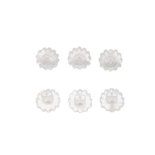 日本製60個セットピアスキャッチお花ひまわり型樹脂シリコンキャッチ(60個)