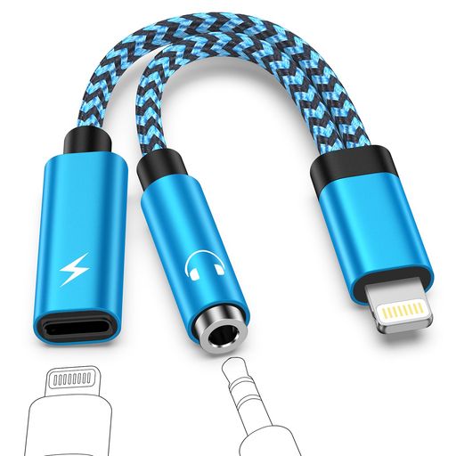 GAEF 【2026新登場】2in1 iPhone イヤホン変換アダプタ Lightning-3.5MM変換アダプター 充電しながらイヤホン 急速充電+音楽同時 MFi認証 搭載24bit/48KHz Hi-Fi音質 高耐久ナイロン 分歧