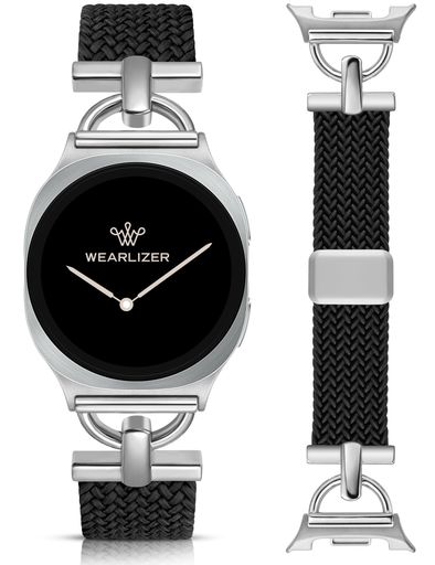 コンパチブル Samsung Galaxy Watch 8 バンド ナイロン 編み込み マグネット 40mm 44mm 伸縮性