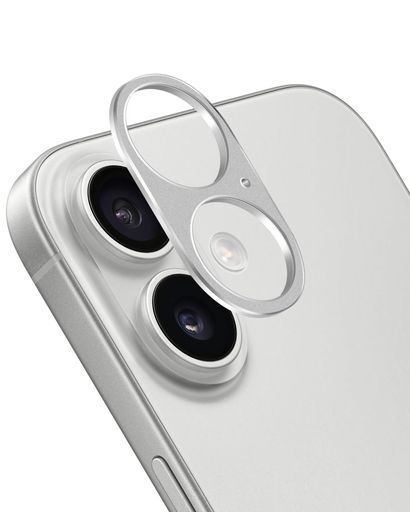 NicMool カメラカバー For iPhone 17/16/16 Plus 用 カメラ保護 カメラレンズカバー アルミ合金製 シルバー