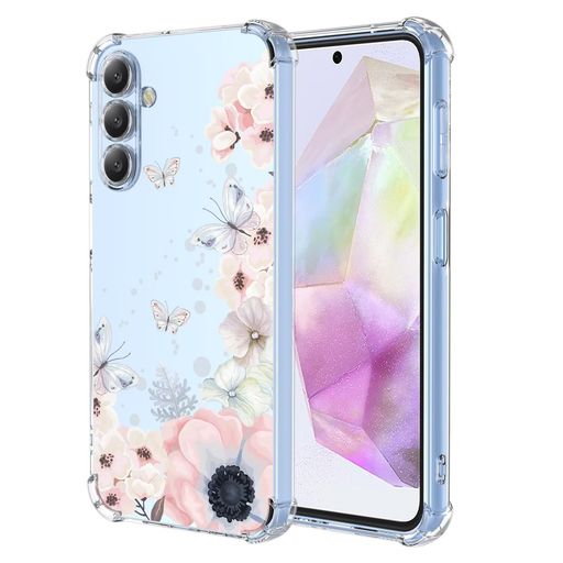 Samyje 対応 Samsung Galaxy A36 5G ケース 超柔らかい透明スリム 銀河 A36 5G TPU 携帯カバー ギャラクシー A36 5G 保護ケース 可愛い 花柄 シリコンカバー 薄型 落下防止 耐衝撃 傷つけ防止 スマホケ…