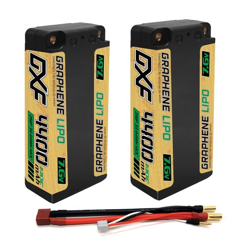 DXF 2S 7.6V 140C 4400mAh リポバッテリー LCG ハードケース ショート グラフェン LiPo バッテリー ラジコンカー RC トラック ドローン FPV 1/10スケール 対応 Grade A 高放電 93x47x18.5mm