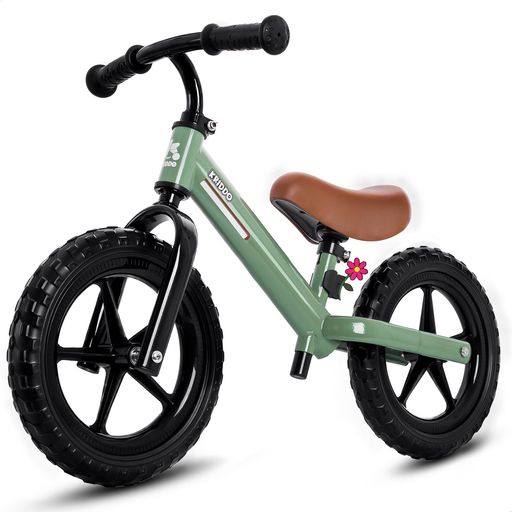 KRIDDO 幼児用 ペダルなし自転車 キックバイク 2〜5歳向け デュアルベアリングで滑らかな走行 かわいいプレートデザイン サドルとハンドルバーの高さ調整が可能 2〜3歳へのプレゼントに最…