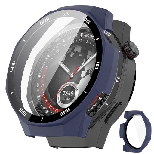 TOORQR For ファーウェイ HUAWEI WATCH GT5 Pro 46mm対応 ケース HUAWEI WATCH GT5 Pro カバーウォッチケース 強化ガラス 一体型 耐衝撃 PC素材超薄型 傷防止 全面保護 指紋防止 飛散防止 高感度