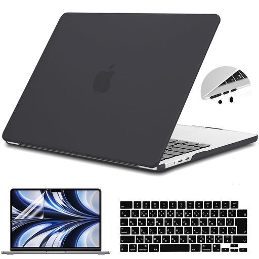 Teryeefi MacBook Air M2 M3 M4 M5 13.6 インチケース A2681 A3113 A3240 A3449対応 (2022-2026発売), スリム 軽量 耐衝撃 保護カバー&JIS日本語 キーボードカバー&液晶保護フィルム