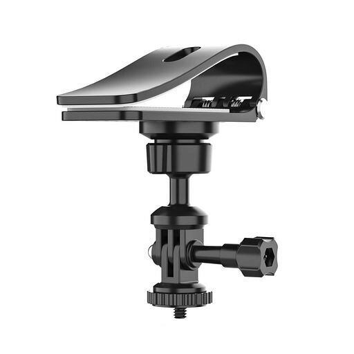 車サンバイザーマウント アクションカメラ用 VLOG ビデオホルダー 1/4アダプター付属 360°回転 簡単取り付けホ 脱落しにくい