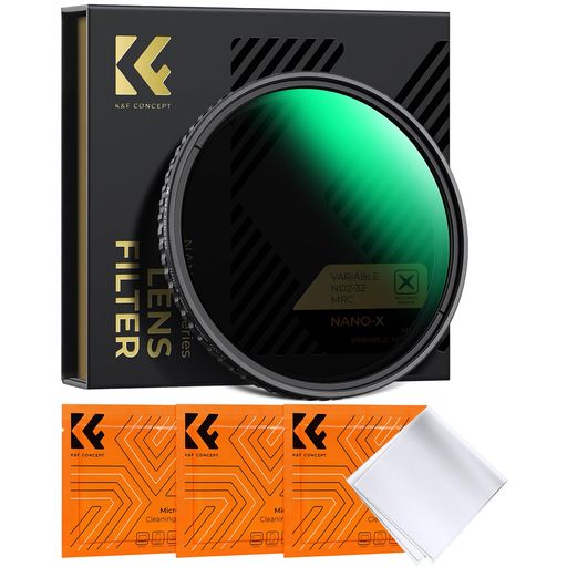 K&F CONCEPT 82mm 可変NDフィルター ND2-32 X状ムラなし HD超解像力 超低反射率