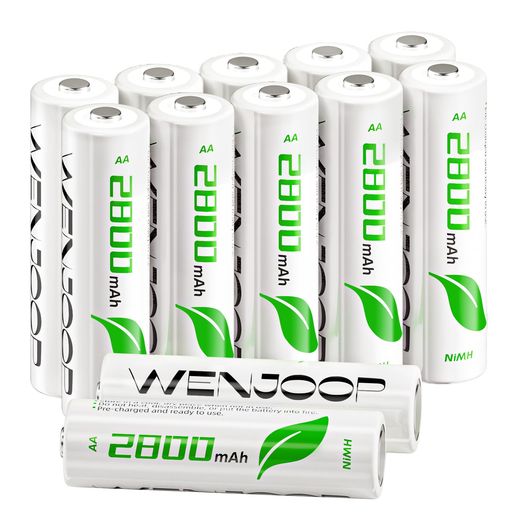 WENJOOP 充電式単3電池 12本セット 1.2V 2800mAh ニッケル水素電池 低自己放電 繰り返し使える 家庭用 常備用