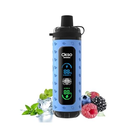 OKSO Shisha Max 40000回 電子タバコ 使い捨てVAPE 大容量DTL対応 LEDディスプレイ...