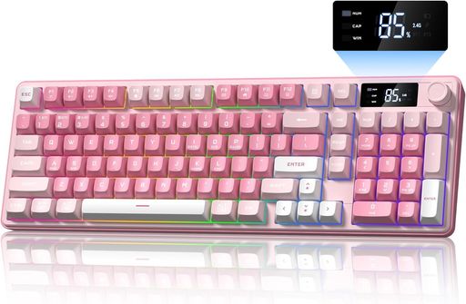 Womier DK98pro キーボード 98キー ゲーミングキーボード ワイヤレス 静音キー テンキー付き 3モード接続