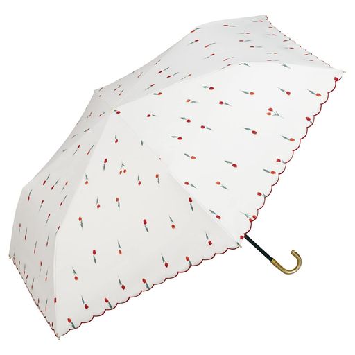 Wpc.日傘折りたたみ傘遮光プチチューリップミニオフ《遮光率100%・UVカット率100%・UPF50+・晴雨兼用》50cmレディース花柄おしゃれ可愛い女性80...