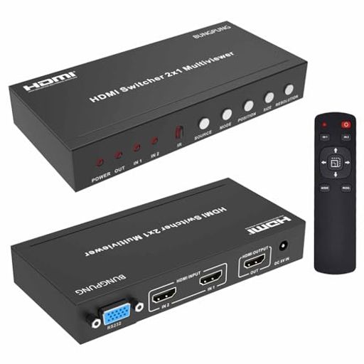 BUNGPUNG HDMI 画面分割切替器 2入力1出