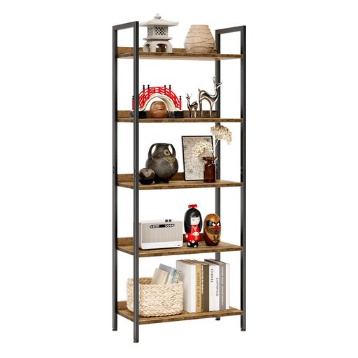 kukeimaruオープンラック5段本棚オフィス収納棚幅60cmx奥行30cmx高さ153.5cmリビング、寝室、オフィスに適用するラックレトロ