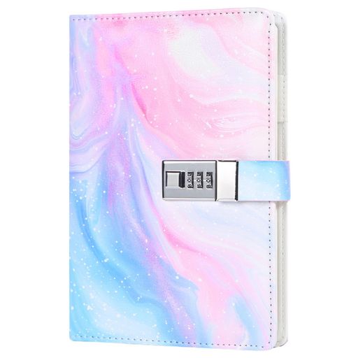 鍵付きノート日記帳鍵付きノート鍵付き日記A5鍵付き日記帳PUレザー秘密ノートパスワード管理ノートビジ..