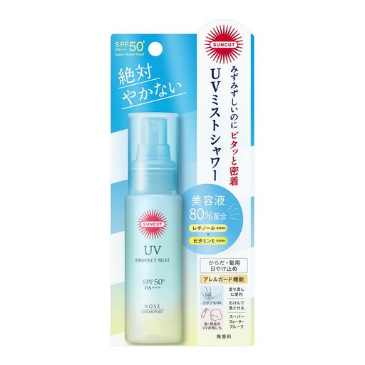 【ご購入前の重要な確認事項】 いつもご利用いただき、誠にありがとうございます。 いつも【vicsystore楽天市場店】をご利用いただき、誠にありがとうございます。 最近、商品の入数・数量・サイズなどのご注文内容に関する間違いが増えております。 お手数ではございますが、ご購入手続きの際には、入数・数量・サイズを今一度ご確認いただけますようお願いいたします。 ご注文から 30分以上経過した場合、入数・数量・サイズ等の間違いによるキャンセルはお受けできません。 ご不明な点がある場合は、必ずご注文前にお問い合わせください。 🚚 ご注文に関するご案内 最短でのお届けをご希望の方へ 日時指定をされない場合、最短での発送手配が可能です。お急ぎの場合は日時指定なしでのご注文をおすすめいたします。 営業所留めについて 営業所留めには対応しておりません。 誤った郵便番号や住所でご注文された場合、発送時に発生した費用や損失はお客様のご負担となりますのでご注意ください。 お支払い方法について コンビニ払い・銀行振込などの前払いの場合は、ご入金確認後に在庫を確保いたします。 そのため、ご入金のタイミングによっては欠品となる場合がございます。 ギフト対応について 誠に申し訳ございませんが、のし・ラッピング・メッセージカード等のギフト対応は行っておりません。 ご購入数量の上限について 当店ではすべての商品に購入上限を設けております。 上限を超える数量をご希望の場合は、ご購入前に必ずお問い合わせください。 キャンセルについて ご注文から 30分を過ぎた場合、お客様都合によるキャンセルはお受けできません。 内容に不安がある場合は、ご注文前に必ずお問い合わせください。 ●新感覚、瞬間さらにピタッ!べたつかないUVミストシャワー。まるで素肌のように軽くて快適。浴びるたびに気持ちいい!みずみずしいのに汗・水・こすれに強くUVカット効果が持続。強烈な紫外線からムラなくまもります。 無香料・無着色・パラベンフリー●SPF50+ PA+++/スーパーウォータープルーフ/からだ・髪用/石けんでおとせる ●アレルガード機能:花粉・ちり・ほこり・PM2.5などの大気汚染から肌をまもります。