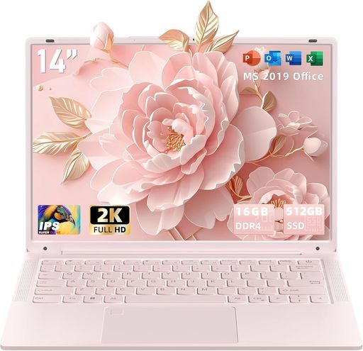 2K液晶 薄型軽量ノート パソコン Alder Lake-N150【Win 11Pro & MS Office 2019】14インチ2160*1440 IPS高速CPU 最大3.6Ghz/メモリ:DDR4 16GB/SSD:512G Pcie