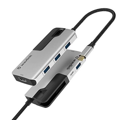 WAVLINK USB-C 6-in-1 ドッキングステーション PowerDelivery/87W出力 HDMI/4K@30Hz 4つのUSB3.0対応ポートUSBハブtype cドッキングステーションWindows 7/8/10/11Mac OS X