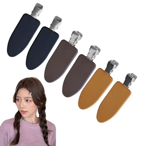 shefun 前髪クリップ 跡がつかない 6本セット 化粧 前髪 ピン 跡がつかないヘアピ...