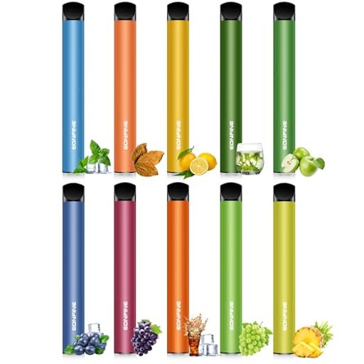 Eonfine 電子タバコ 使い捨て 10風味セット VAPE 22000回吸引可能 ベイプ 大容量 ...
