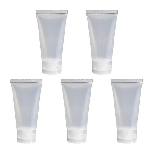 LOYELEY トラベルボトル 小分けボトル 5個セット 30ml フリップキャップ付き 詰め替え容器 クリームローション化粧品容器 漏れ防しデザイン 出張 旅行用 シャンプー クリーム 化粧品 透明 (30ml)