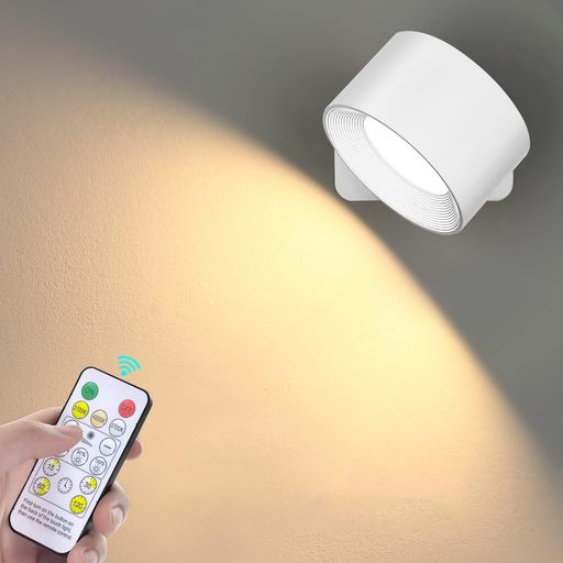 スポットライト LED ブラケットライト 壁付け ウォールライト【3段階調光調色/Tpye-C充電式/マグネット式/目に優しい】 おしゃれ 間接照明 読書灯 タイマー付き 高輝度 省エネ360°照明角度…