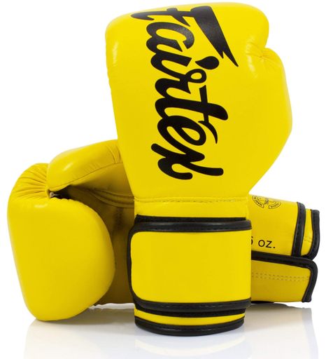 Fairtex BGV14 ボクシンググローブ - (イエロー/8オンス)