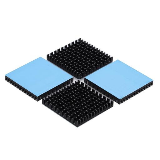 PENGLIN ヒートシンク アルミニウム 放熱板 40x40x5mm 4個 黒