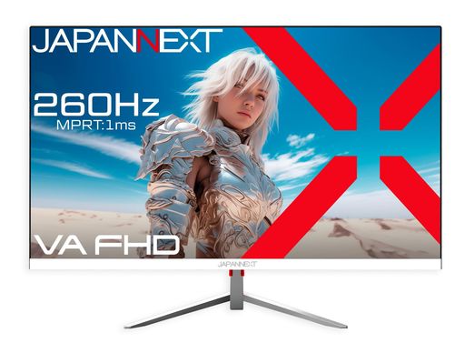 JAPANNEXT 24.5インチ ゲーミングモニター 260Hz 1ms フルHD 1920x1080解像度 VA パネル ディスプレイ (HDMI/DisplayPort/VESA対応/ブルーライトカット / 視野角178°)