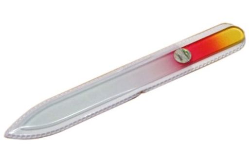 ブラジェク ガラス爪やすり 140mm 片面タイプ(オレンジグラデーション #01)