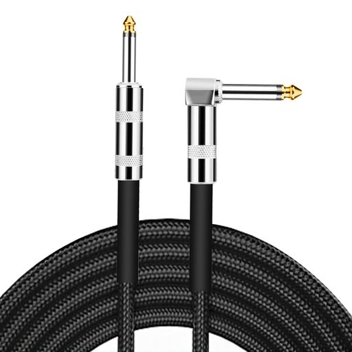 シールドケーブル 1M S-L ギターシールド ギターケーブル 6.35mm プラグ 銅メッシュ ノイズキャンセル 高耐久ナイロン 断線しにくい 楽器用 シールドオス-オス ミキサー ギター アンプ スピ…