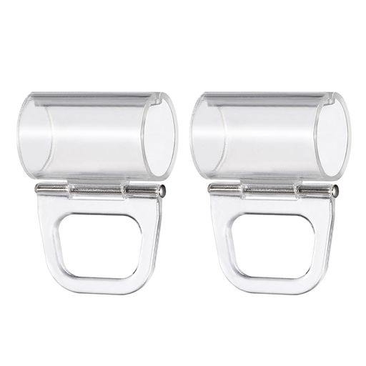 Stobaza ブラインド ハンドル 20mm 2個入 フック カーテンクリップ 透明 プラスチ...