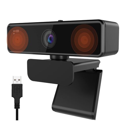Nuroum Webカメラ 2K ウェブカメラ フルHD1080P 60FPS 400万画素 90°広角 パソコンカメラ デュアルマイク内蔵 ノイズキャンセリング PCカメラ プライバシーカバー付き 自動調光補正 ストリーミン…