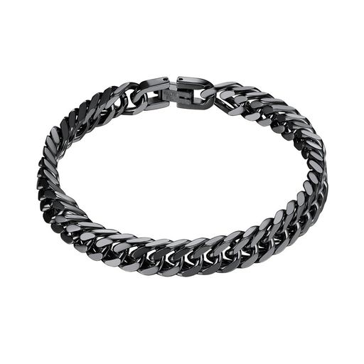 [PROSTEEL] 黒 喜平ブレスレット メンズ 幅8mm 21センチ ブレスレットチェーン ステンレス 細め アレルギー対応 ヒッ…