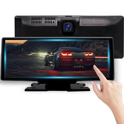 HUAJUN ドライブレコーダー ミラー型 Carplay&AndroidAuto対応 10.26インチ 前後カメラ ドライブレコーダー スマホ連携