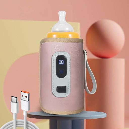 DEEYOTA 哺乳瓶ウォーマー ボトルウォーマー USB式 リアルタイムの温度表示 哺乳瓶保温器 5段階温度調節 持ち運び便利 保温 夜中/お出かけ授乳最適 5V/2A低電圧入力