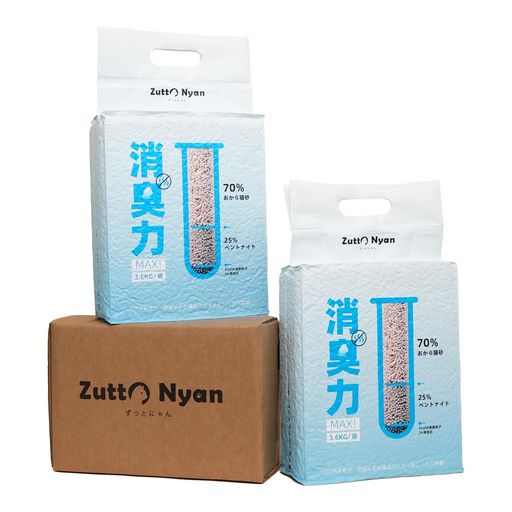 Zutto Nyan おから猫砂 4in1固まる 3.6kgx2袋 99.9%粉塵ゼロ…