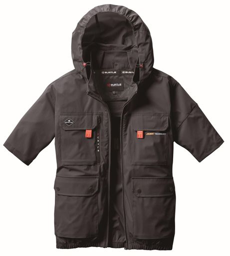 BURTLE バートル エアークラフト半袖ブルゾン RENEWAL(ユニセックス) 春夏用 ストームグレー AC2036 53 XL