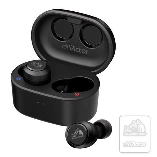 JVCケンウッド Victor HA-FX150T-BA ステッカー付 ワイヤレスイヤホン Bluetooth ノイズキャンセリング 外音取り込み 防水 低遅延 マイク付き 本体質量4.4g(片耳)最大21時間再生 Bluetooth Ver5.2対応