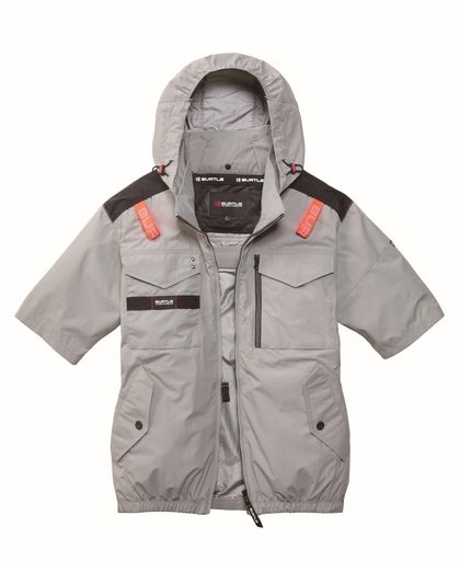 BURTLE バートル 春夏用 エアークラフトタクティカル半袖ブルゾン(ユニセックス) アッシュグレー AC1156 60 XL