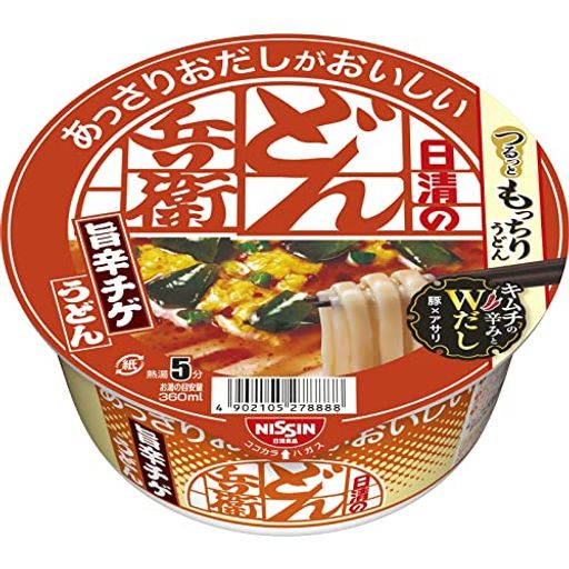 日清食品日清のあっさりおだしがおいしいどん兵衛旨辛チゲうどんカップ麺69G×12個